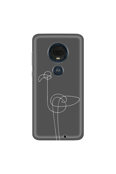 MOTOROLA by LENOVO - Moto G7 Plus - Soft Clear Case - Flamingo Drawing