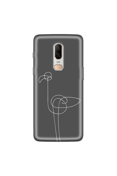 ONEPLUS - OnePlus 6 - Soft Clear Case - Flamingo Drawing