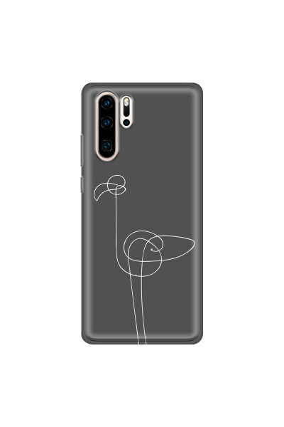 HUAWEI - P30 Pro - Soft Clear Case - Flamingo Drawing