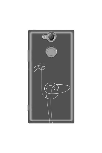 SONY - Sony Xperia XA2 - Soft Clear Case - Flamingo Drawing