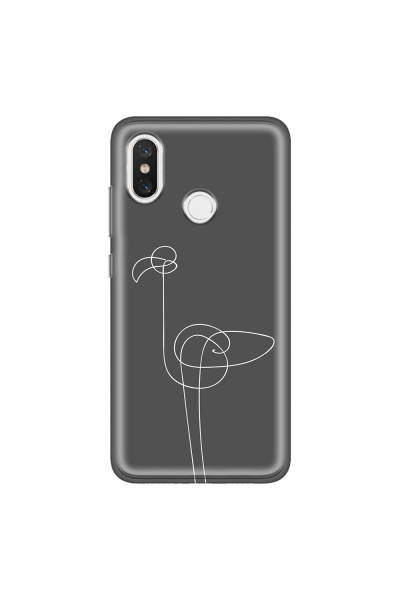 XIAOMI - Mi 8 - Soft Clear Case - Flamingo Drawing