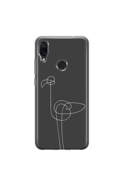 XIAOMI - Redmi Note 7/7 Pro - Soft Clear Case - Flamingo Drawing