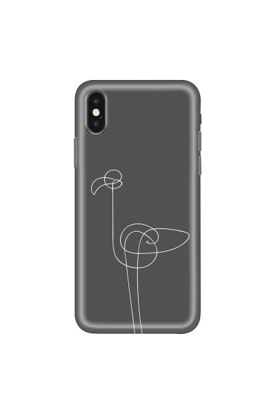 APPLE - iPhone XS Max - Soft Clear Case - Flamingo Drawing