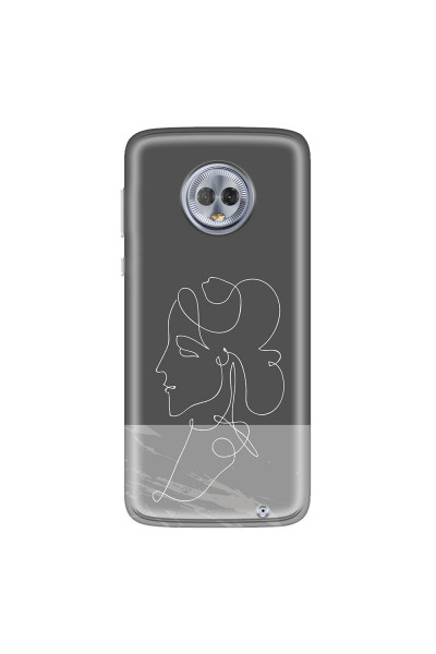 MOTOROLA by LENOVO - Moto G6 Plus - Soft Clear Case - Miss Marble