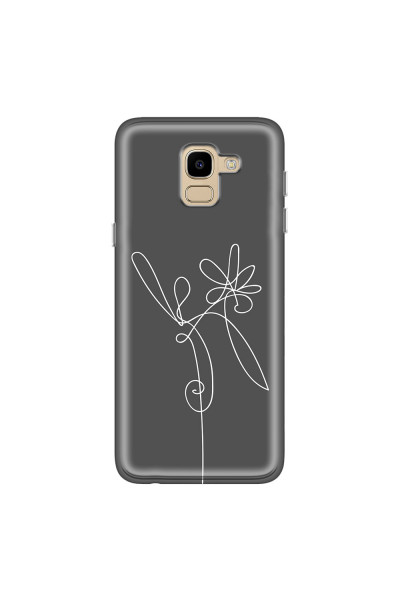 SAMSUNG - Galaxy J6 2018 - Soft Clear Case - Flower In The Dark