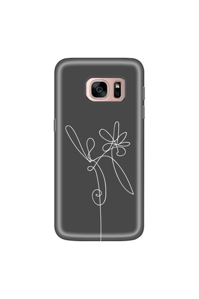 SAMSUNG - Galaxy S7 - Soft Clear Case - Flower In The Dark