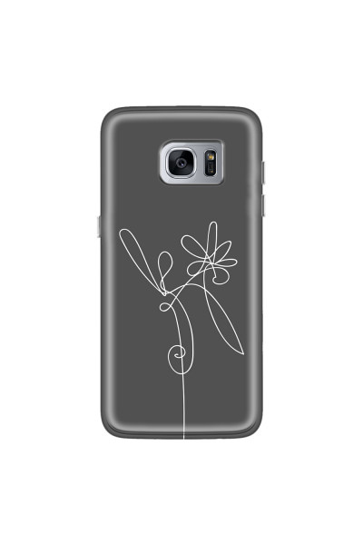 SAMSUNG - Galaxy S7 Edge - Soft Clear Case - Flower In The Dark