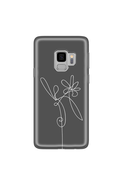 SAMSUNG - Galaxy S9 - Soft Clear Case - Flower In The Dark