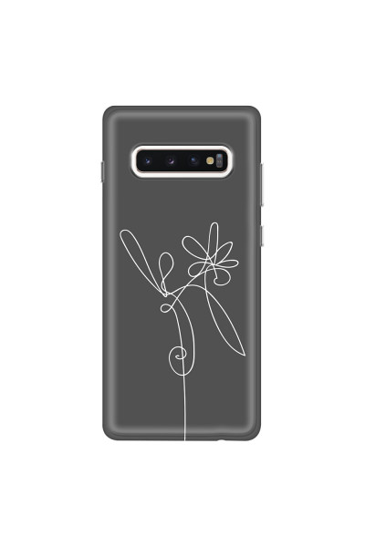 SAMSUNG - Galaxy S10 Plus - Soft Clear Case - Flower In The Dark