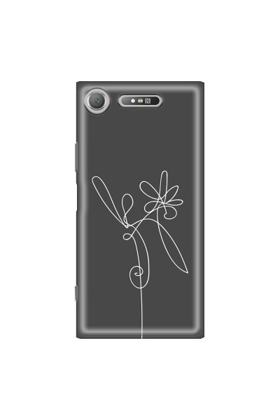 SONY - Sony Xperia XZ1 - Soft Clear Case - Flower In The Dark
