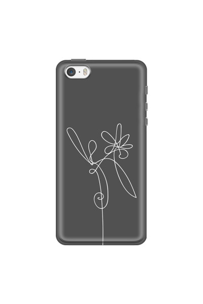 APPLE - iPhone 5S/SE - Soft Clear Case - Flower In The Dark