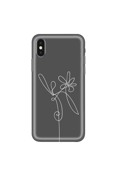 APPLE - iPhone XS - Soft Clear Case - Flower In The Dark