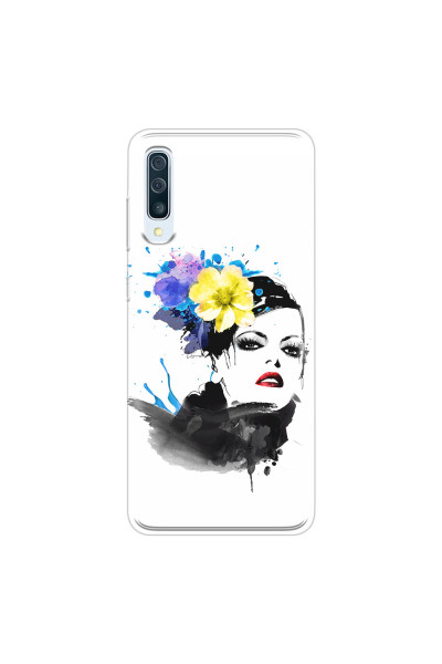 SAMSUNG - Galaxy A50 - Soft Clear Case - Floral Beauty