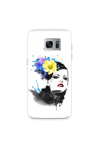 SAMSUNG - Galaxy S7 Edge - Soft Clear Case - Floral Beauty