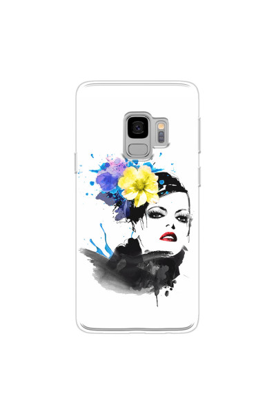 SAMSUNG - Galaxy S9 - Soft Clear Case - Floral Beauty