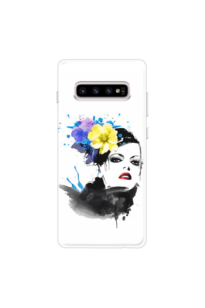 SAMSUNG - Galaxy S10 - Soft Clear Case - Floral Beauty