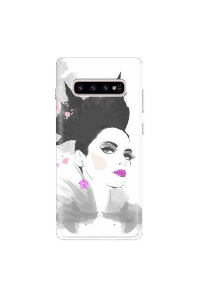 SAMSUNG - Galaxy S10 - Soft Clear Case - Pink Lips