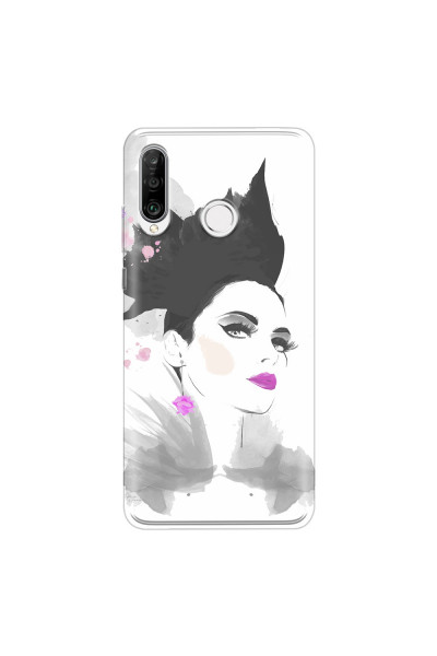 HUAWEI - P30 Lite - Soft Clear Case - Pink Lips