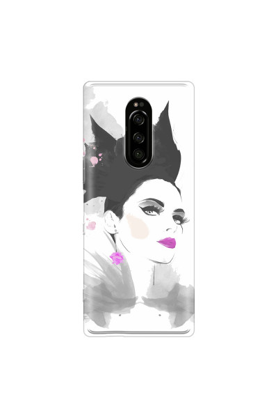 SONY - Sony Xperia 1 - Soft Clear Case - Pink Lips