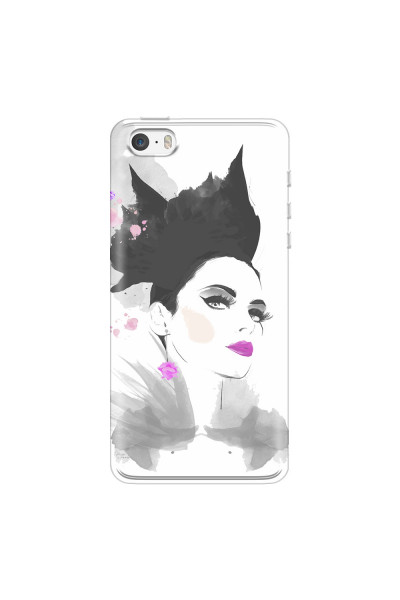 APPLE - iPhone 5S/SE - Soft Clear Case - Pink Lips