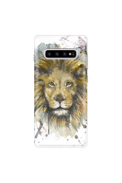 SAMSUNG - Galaxy S10 - Soft Clear Case - Lion