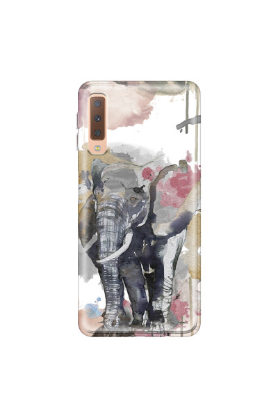 SAMSUNG - Galaxy A7 2018 - Soft Clear Case - Elephant