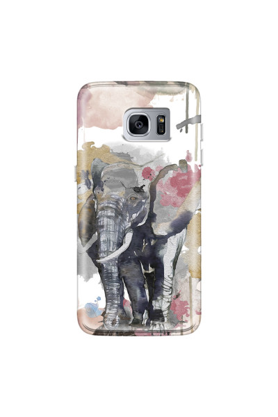 SAMSUNG - Galaxy S7 Edge - Soft Clear Case - Elephant