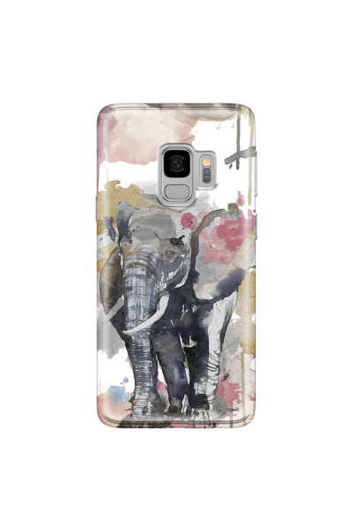 SAMSUNG - Galaxy S9 - Soft Clear Case - Elephant