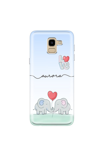 SAMSUNG - Galaxy J6 2018 - Soft Clear Case - Elephants in Love