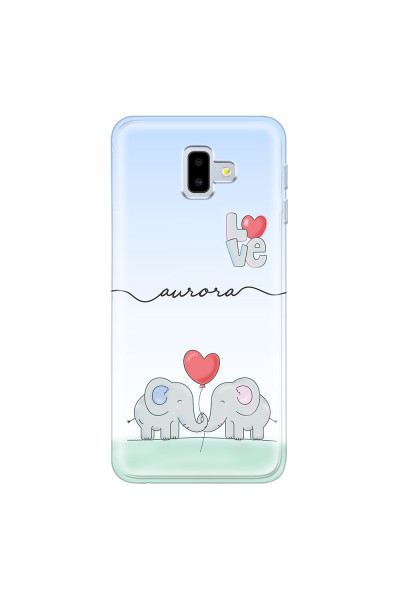 SAMSUNG - Galaxy J6 Plus 2018 - Soft Clear Case - Elephants in Love