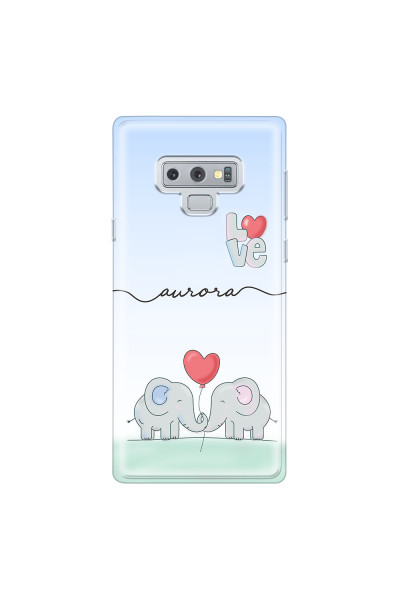 SAMSUNG - Galaxy Note 9 - Soft Clear Case - Elephants in Love