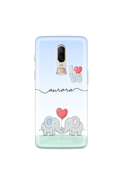 ONEPLUS - OnePlus 6 - Soft Clear Case - Elephants in Love