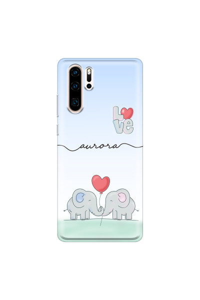 HUAWEI - P30 Pro - Soft Clear Case - Elephants in Love