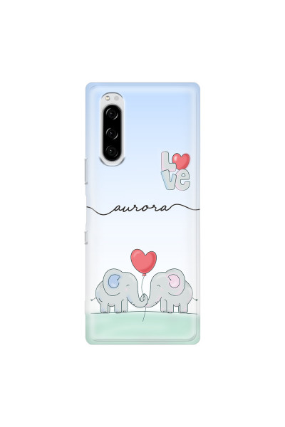 SONY - Sony Xperia 5 - Soft Clear Case - Elephants in Love