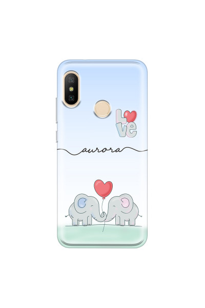 XIAOMI - Mi A2 Lite - Soft Clear Case - Elephants in Love
