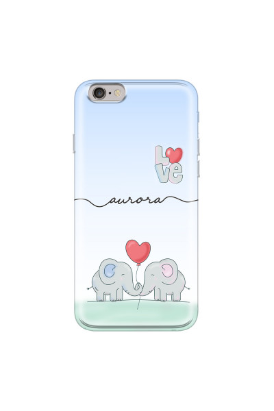 APPLE - iPhone 6S - Soft Clear Case - Elephants in Love