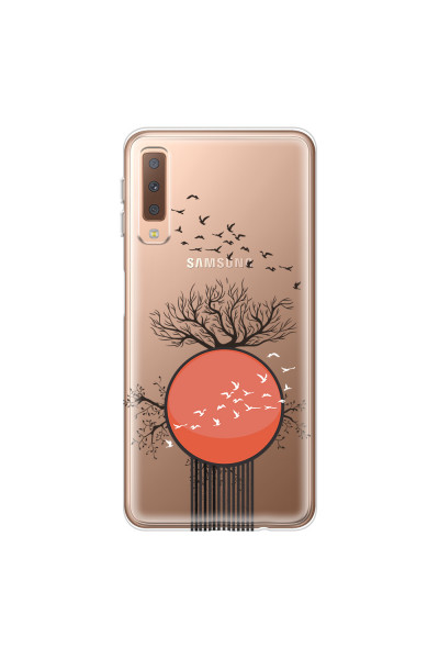 SAMSUNG - Galaxy A7 2018 - Soft Clear Case - Bird Flight
