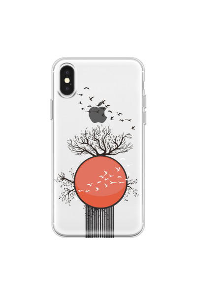 APPLE - iPhone X - Soft Clear Case - Bird Flight