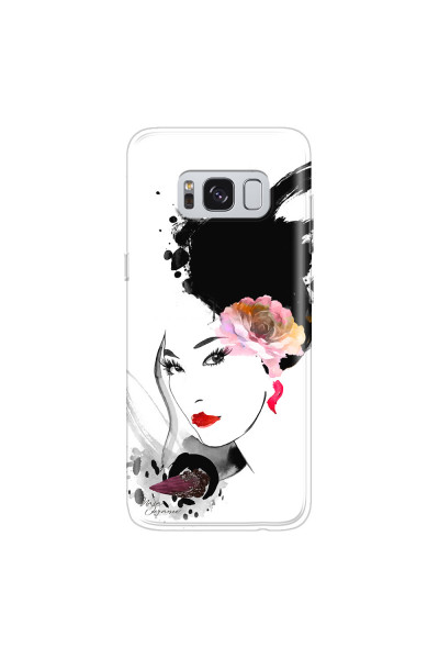 SAMSUNG - Galaxy S8 - Soft Clear Case - Black Beauty