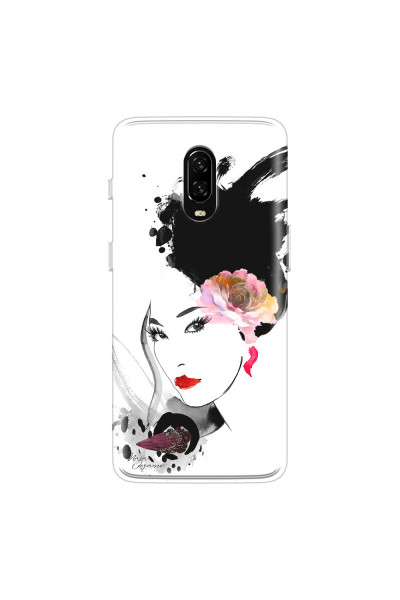 ONEPLUS - OnePlus 6T - Soft Clear Case - Black Beauty