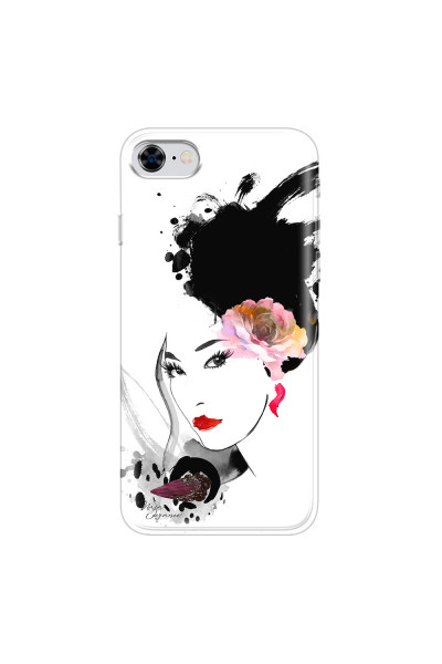 APPLE - iPhone 8 - Soft Clear Case - Black Beauty