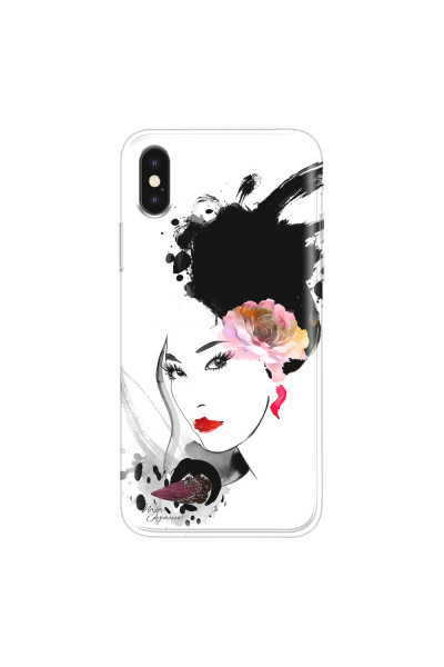 APPLE - iPhone XS - Soft Clear Case - Black Beauty