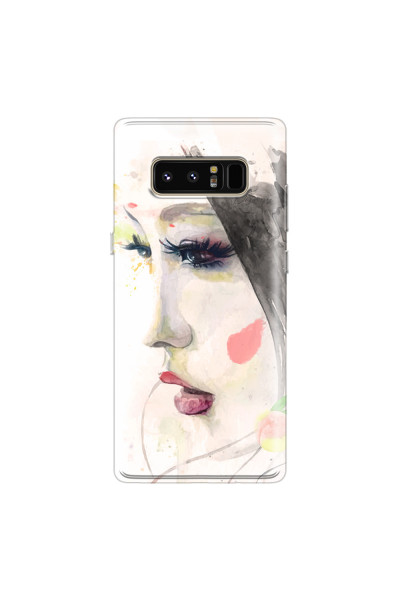 SAMSUNG - Galaxy Note 8 - Soft Clear Case - Face of a Beauty