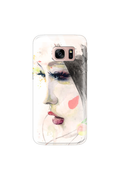 SAMSUNG - Galaxy S7 - Soft Clear Case - Face of a Beauty