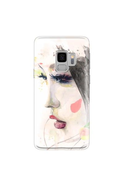 SAMSUNG - Galaxy S9 - Soft Clear Case - Face of a Beauty