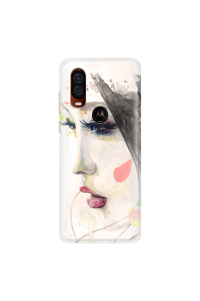 MOTOROLA by LENOVO - Moto One Vision - Soft Clear Case - Face of a Beauty