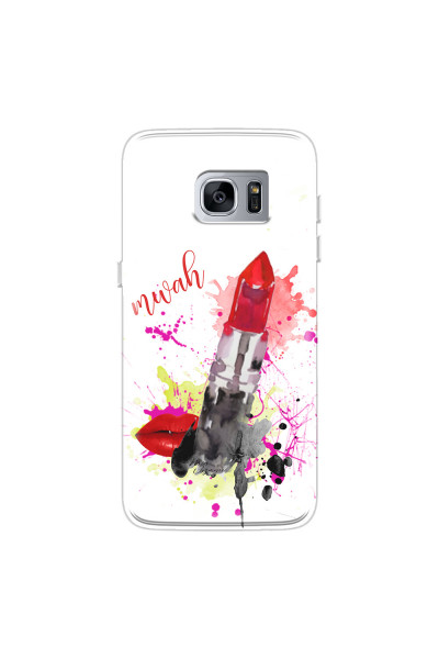 SAMSUNG - Galaxy S7 Edge - Soft Clear Case - Lipstick