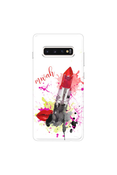 SAMSUNG - Galaxy S10 Plus - Soft Clear Case - Lipstick