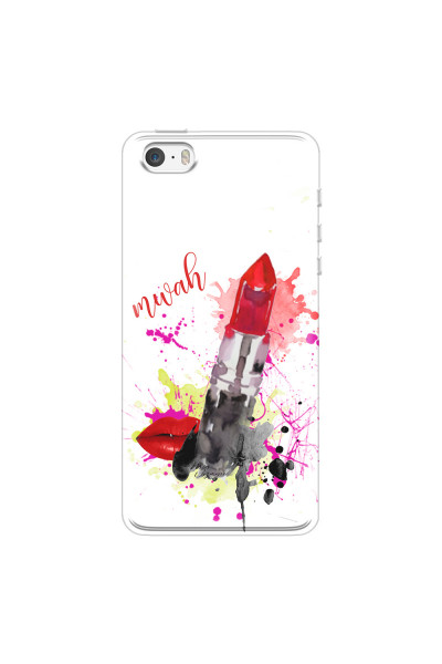 APPLE - iPhone 5S/SE - Soft Clear Case - Lipstick