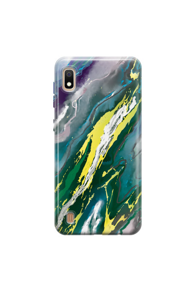 SAMSUNG - Galaxy A10 - Soft Clear Case - Marble Rainforest Green